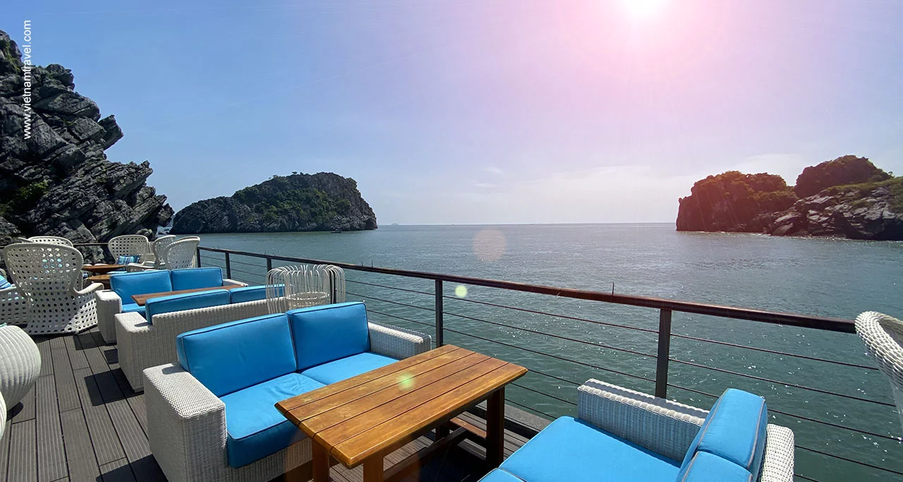 A stunning view to Cat Ba Island from Hôtel Perle d’Orient Cat Ba – Mgallery